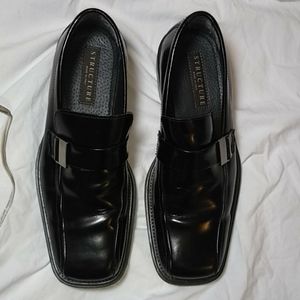 Structure Men's Black Italian Leather Loafers